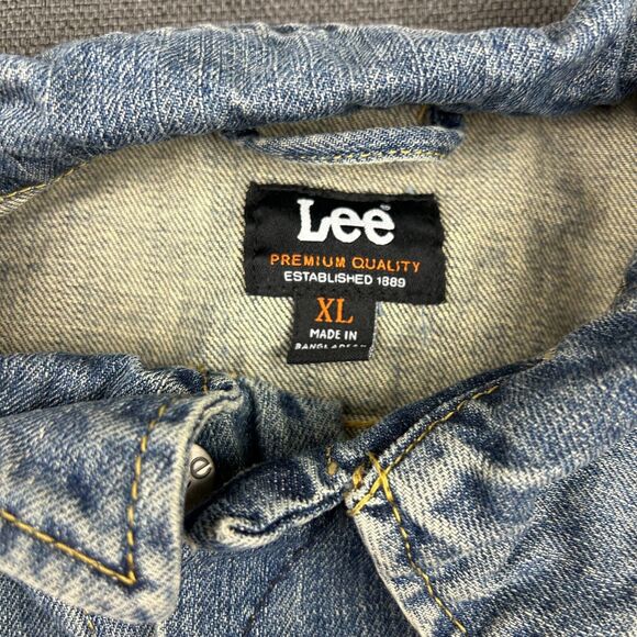 Lee Jean Jacket Womens Size XL Denim Button Front Jacket Y2K Premium Quality - Picture 6 of 9